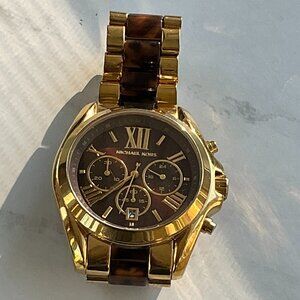 Michael Kors Gold and Brown Accessories